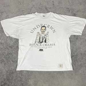Undrcrwn Barack Obama Shirt Mens 3XL White Presidental Election USA Distressed